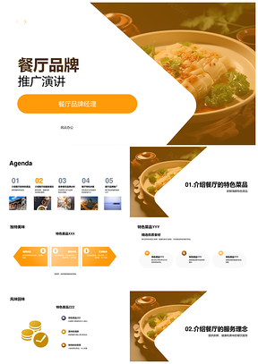 餐厅经理推广特色菜品优质服务吸引餐饮旅游消费者PPT模板