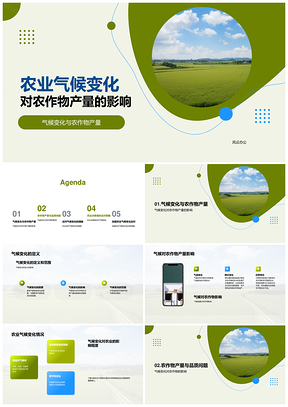 农业气候变化对作物产量影响及应对措施PPT模板