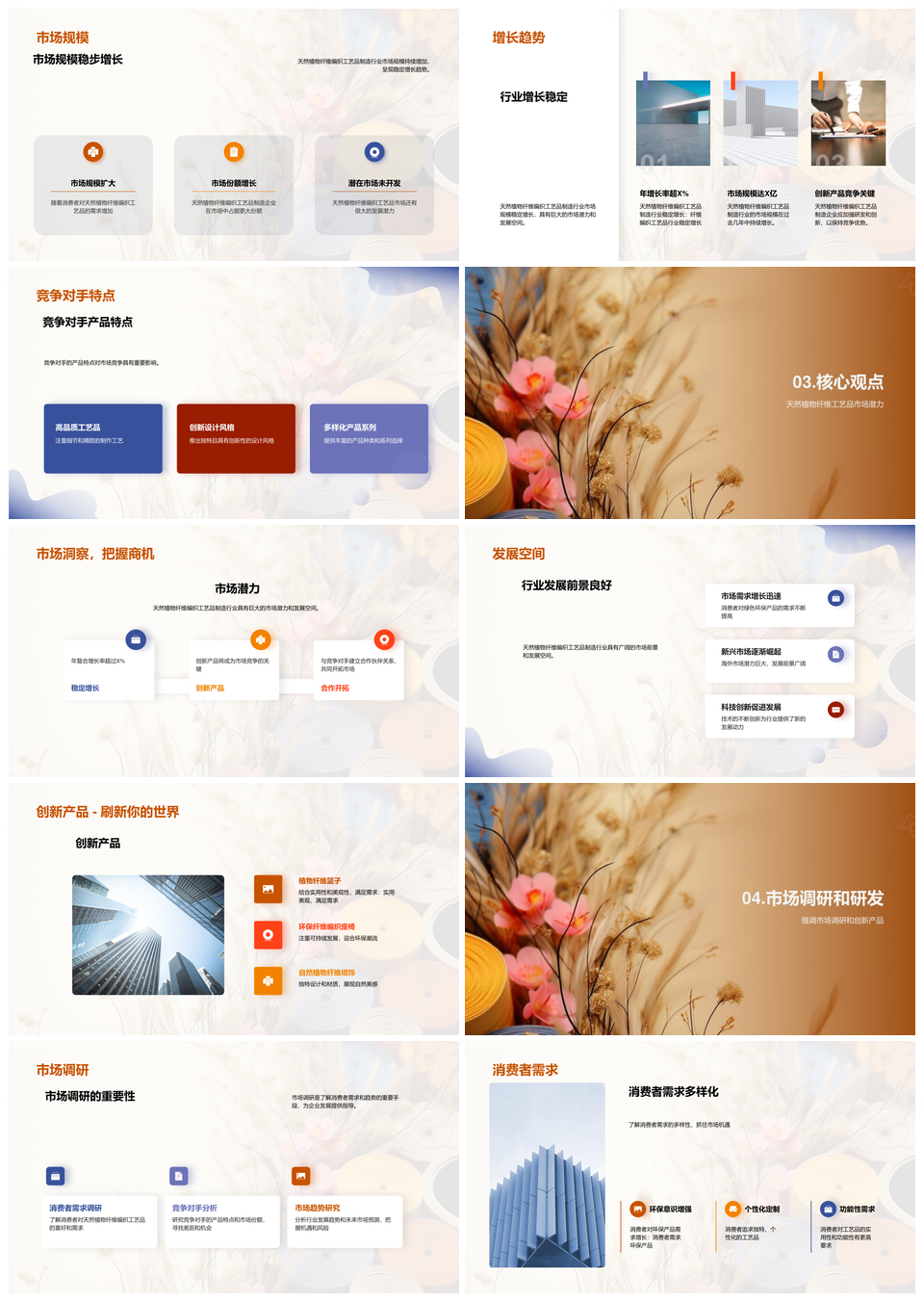 创新驱动纤维编织工艺品未来发展趋势PPT模板