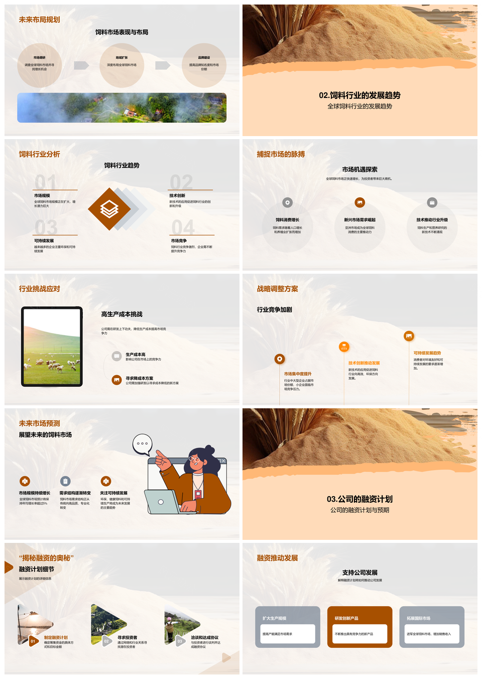 全球饲料产业投资布局市场发展趋势PPT模板