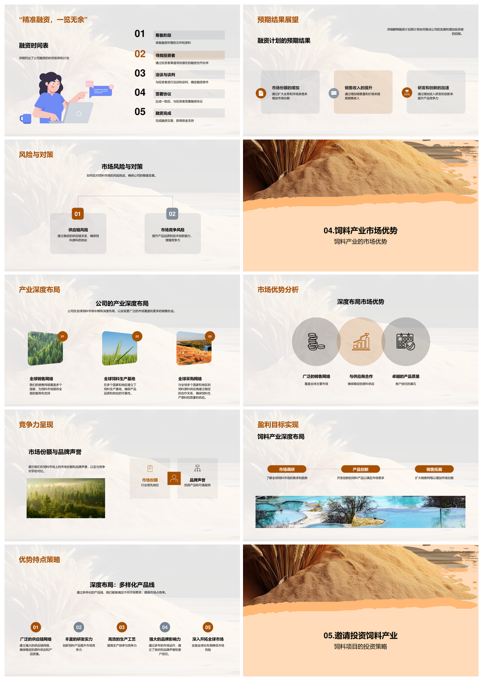 全球饲料产业投资布局市场发展趋势PPT模板