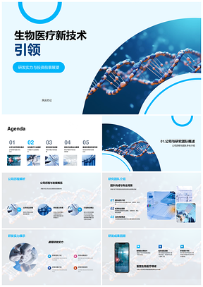 生物医疗新技术研发团队引领行业投资前景PPT模板