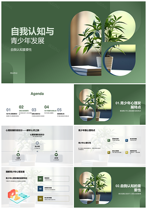 青少年自我认知与心理发展阶段成长反思PPT模板