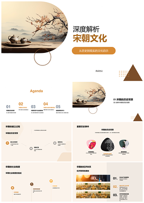 宋朝文化发展社会士人理学诗词绘画茶卷轴探析PPT模板