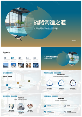 战略调适评估执行策略会议咨询项目调整建议PPT模板