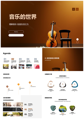 音乐种类元素乐理实践指导影响PPT模板
