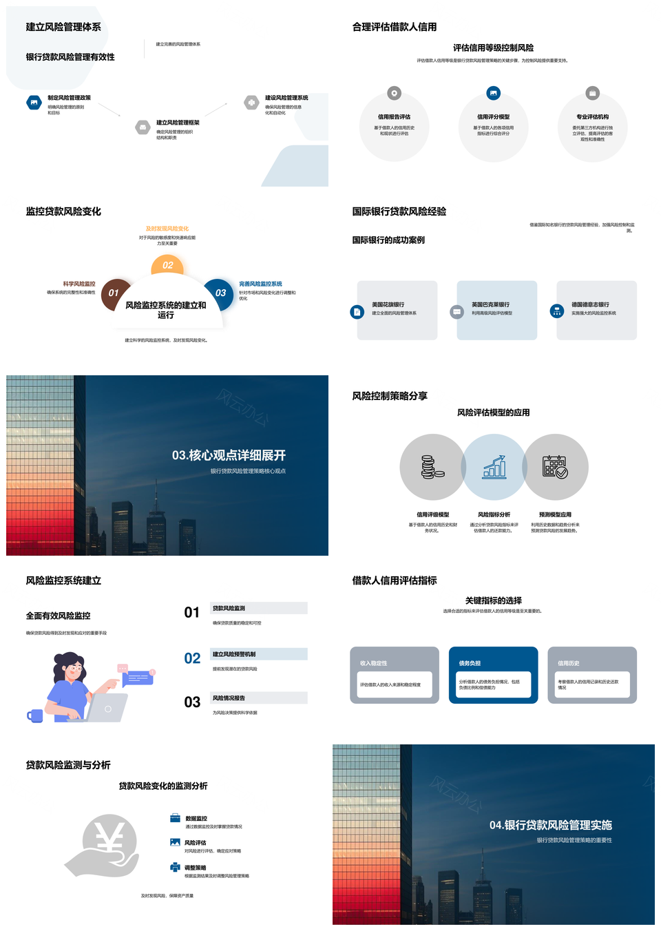 银行风险团队优化贷款信用评估提升资产质量PPT模板