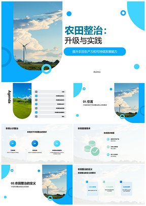 农田整治提升水土管理技术促产可持续发展PPT模板