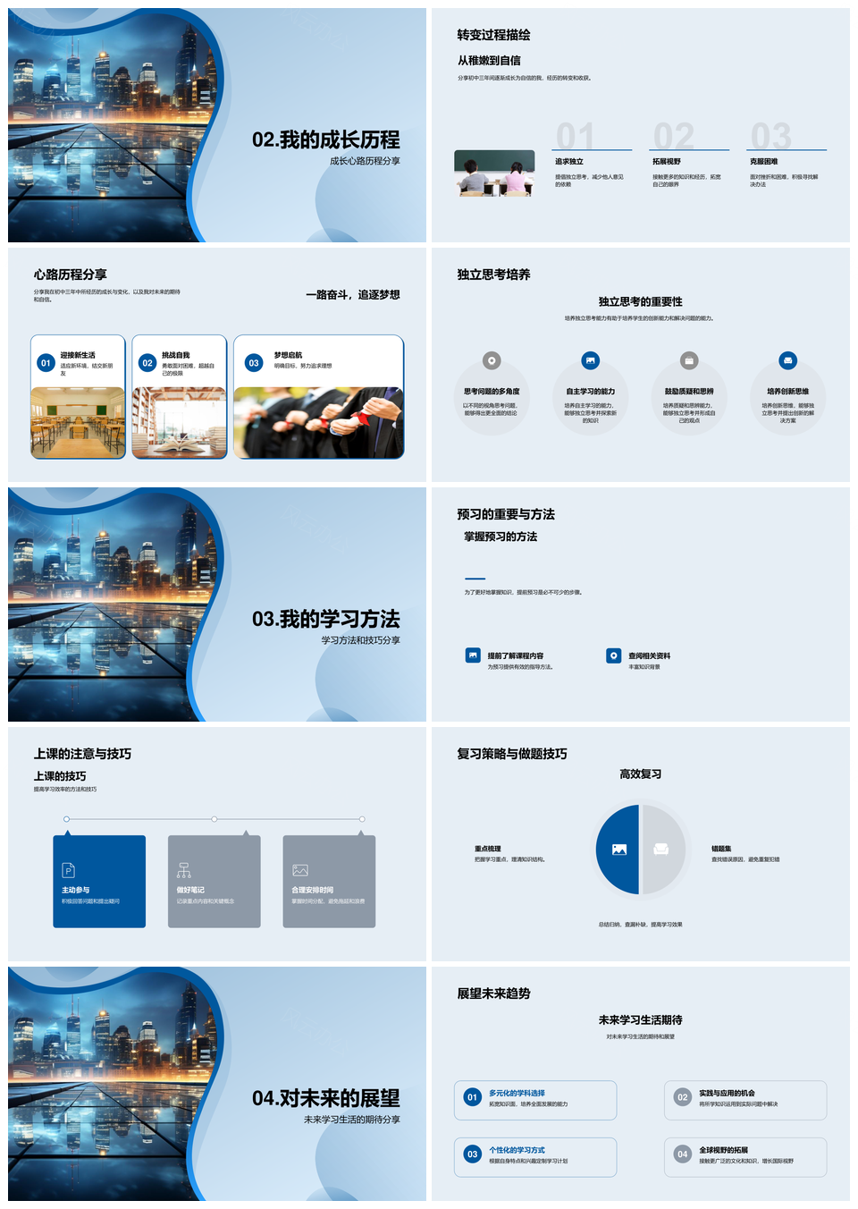 初中三年成长学习克难启思开卷未来PPT课件