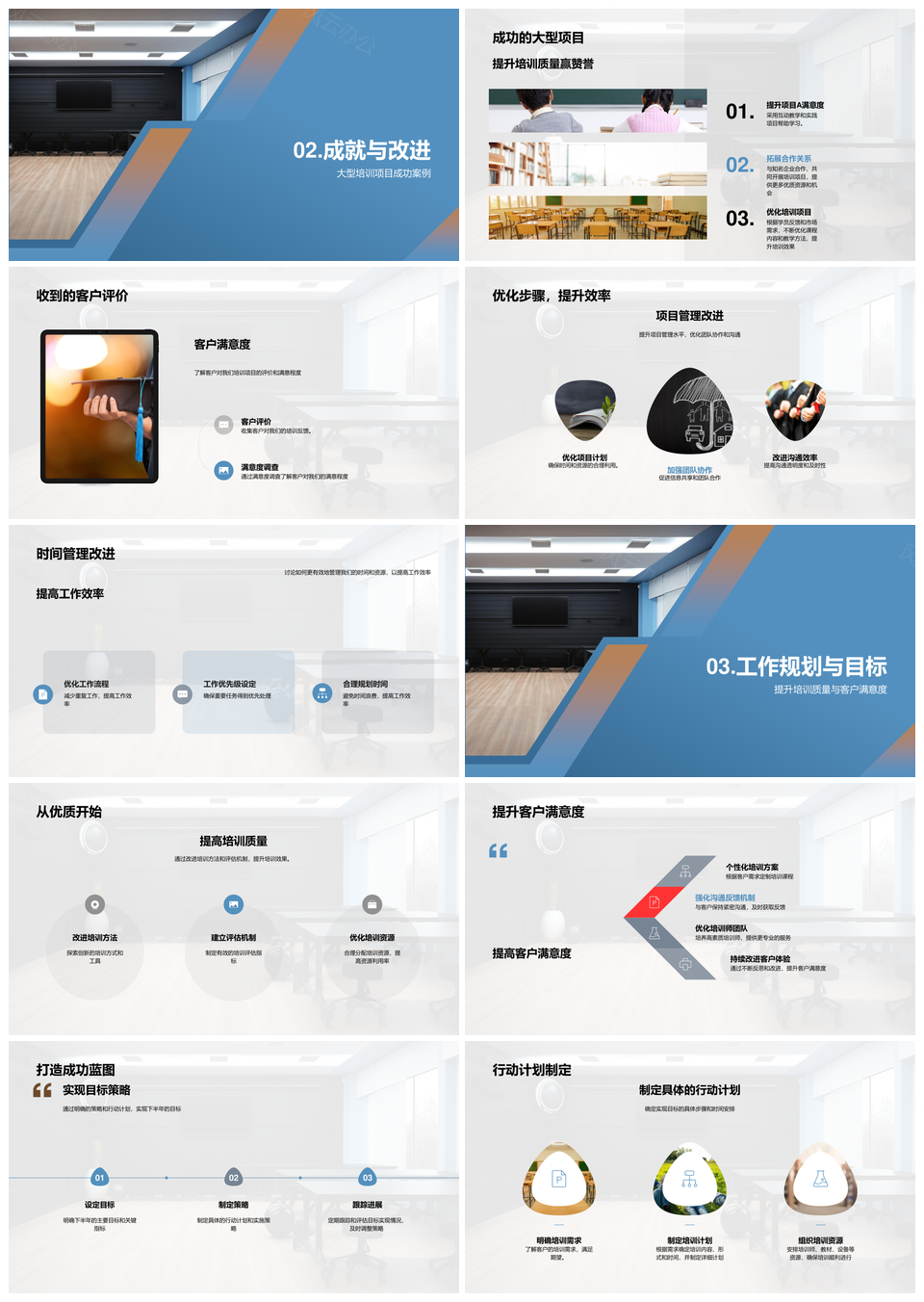 卓越培训团队半年克难成长策划未来提质客户满意设备PPT模板
