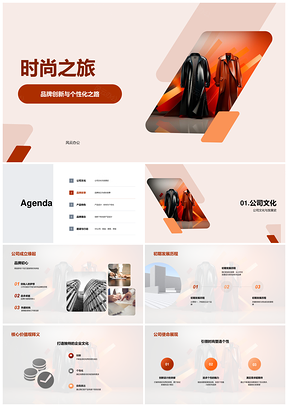 品牌创新个性设计时尚服装之旅PPT模板
