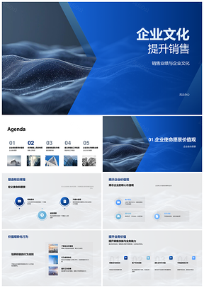 企业文化驱动销售团队业绩技能凝聚效率PPT模板