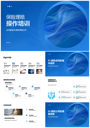 保险理赔操作培训合同条款策略流程客户满意口碑PPT模板