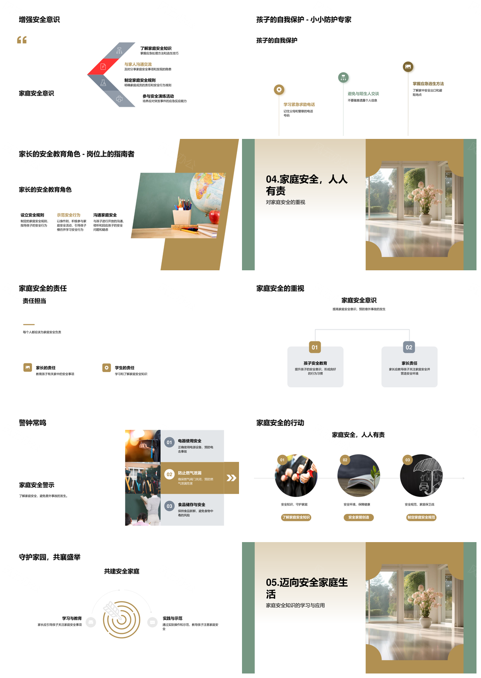 2025家庭安全教育守护孩子成长环境PPT模板