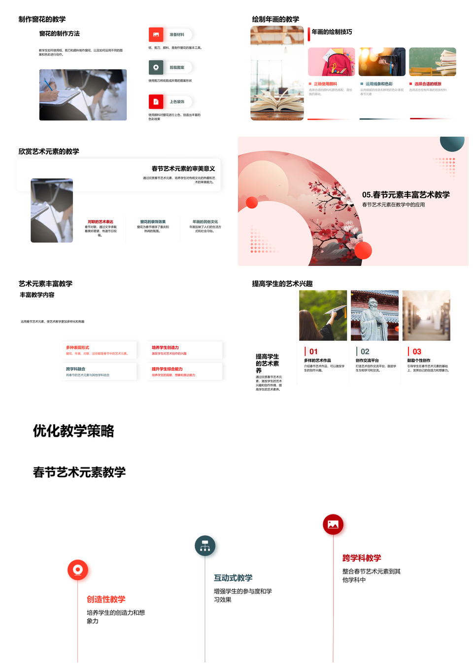 春节艺术融入教学策略激发艺术兴趣PPT模板