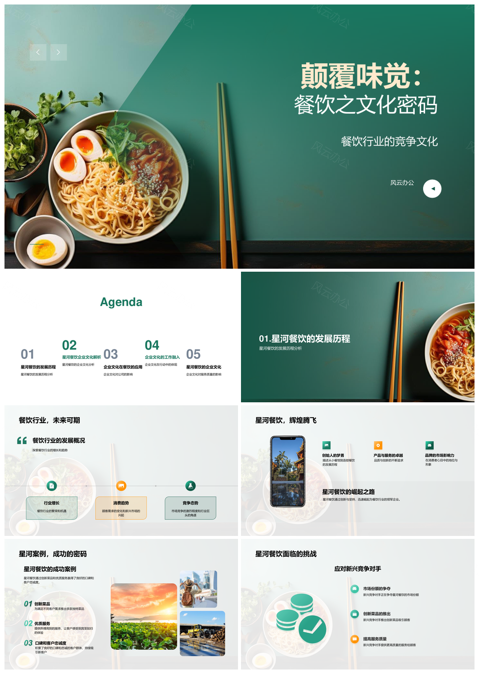 颠覆味觉解码星河餐饮文化密码PPT模板