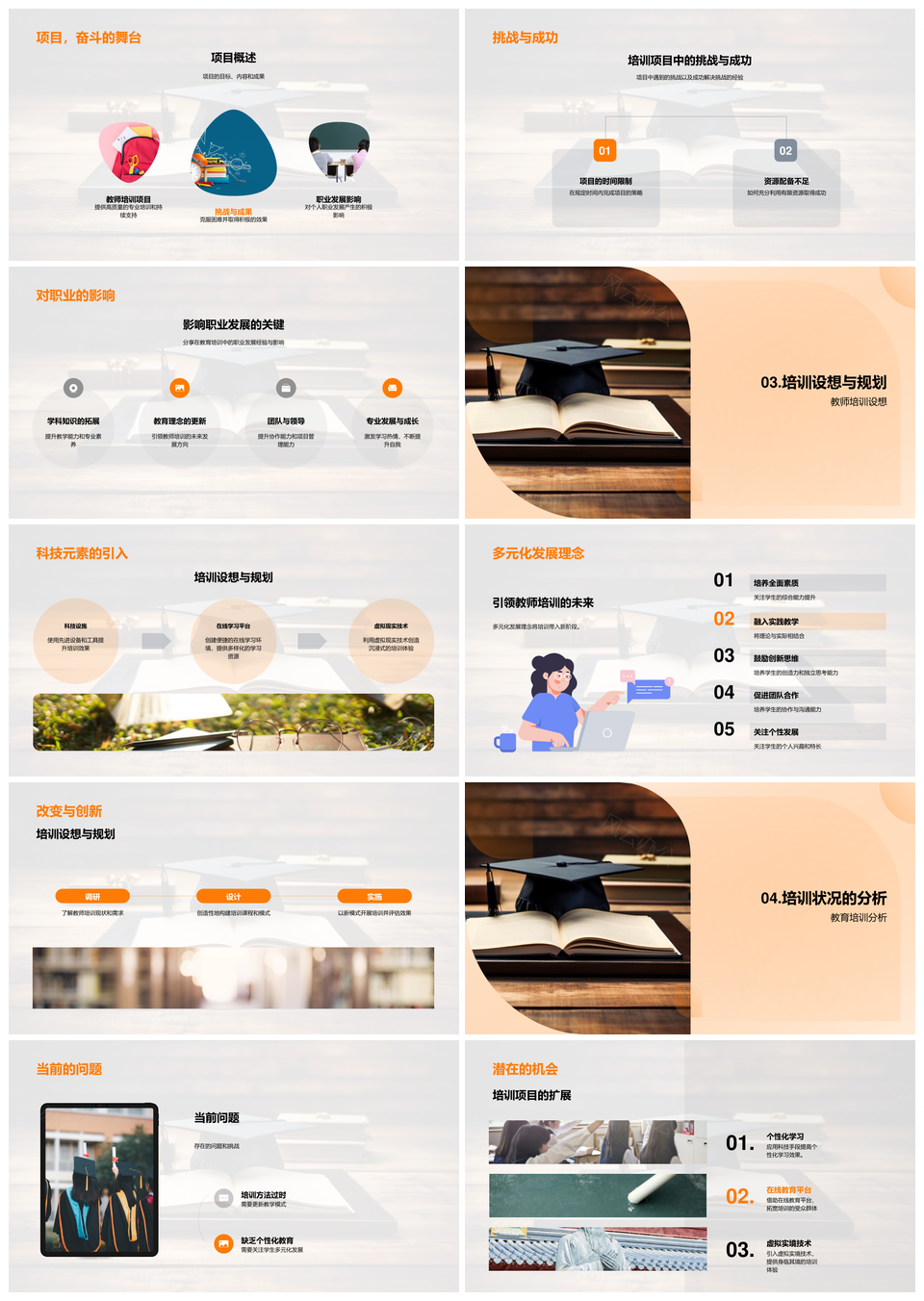 教育培训科技赋能教师多元职涯发展PPT模板