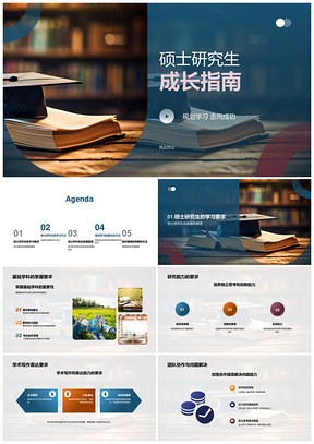 硕士学业规划研究能力提升与毕业发展指南PPT模板