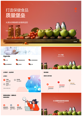 保健食品制造商质量安全管控防风险PPT模板