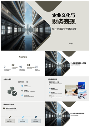 2025企业文化核心价值观驱动财务决策数据表现PPT模板