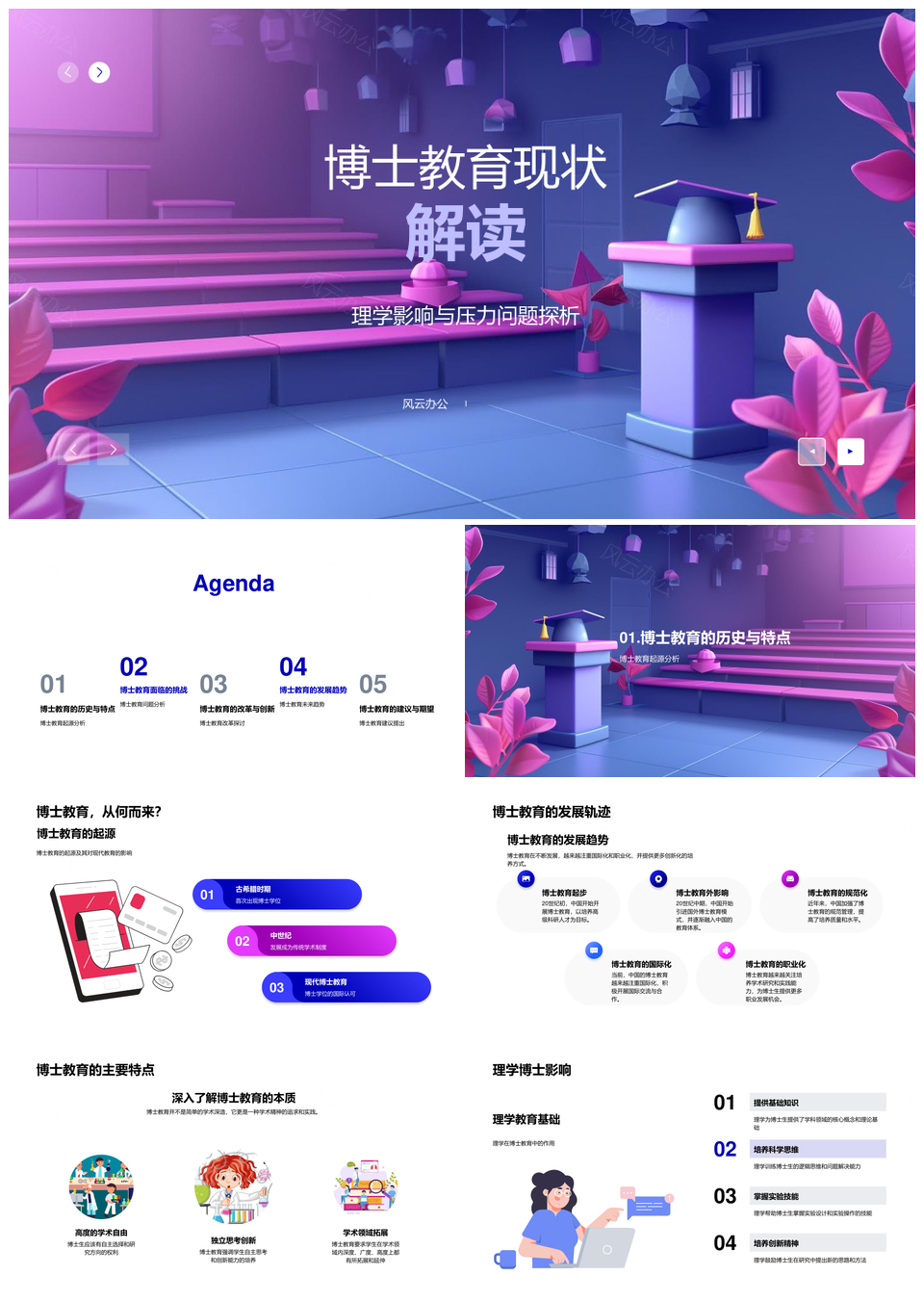 理学博士教育压力导师资源心理支持实验国际化PPT模板