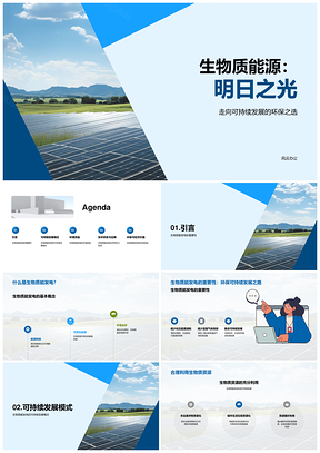 生物质能发电利用农废生活垃圾促可持续发展PPT模板