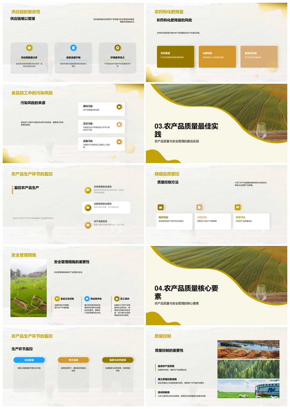 农田到餐桌农产品质量安全供应链管控PPT模板