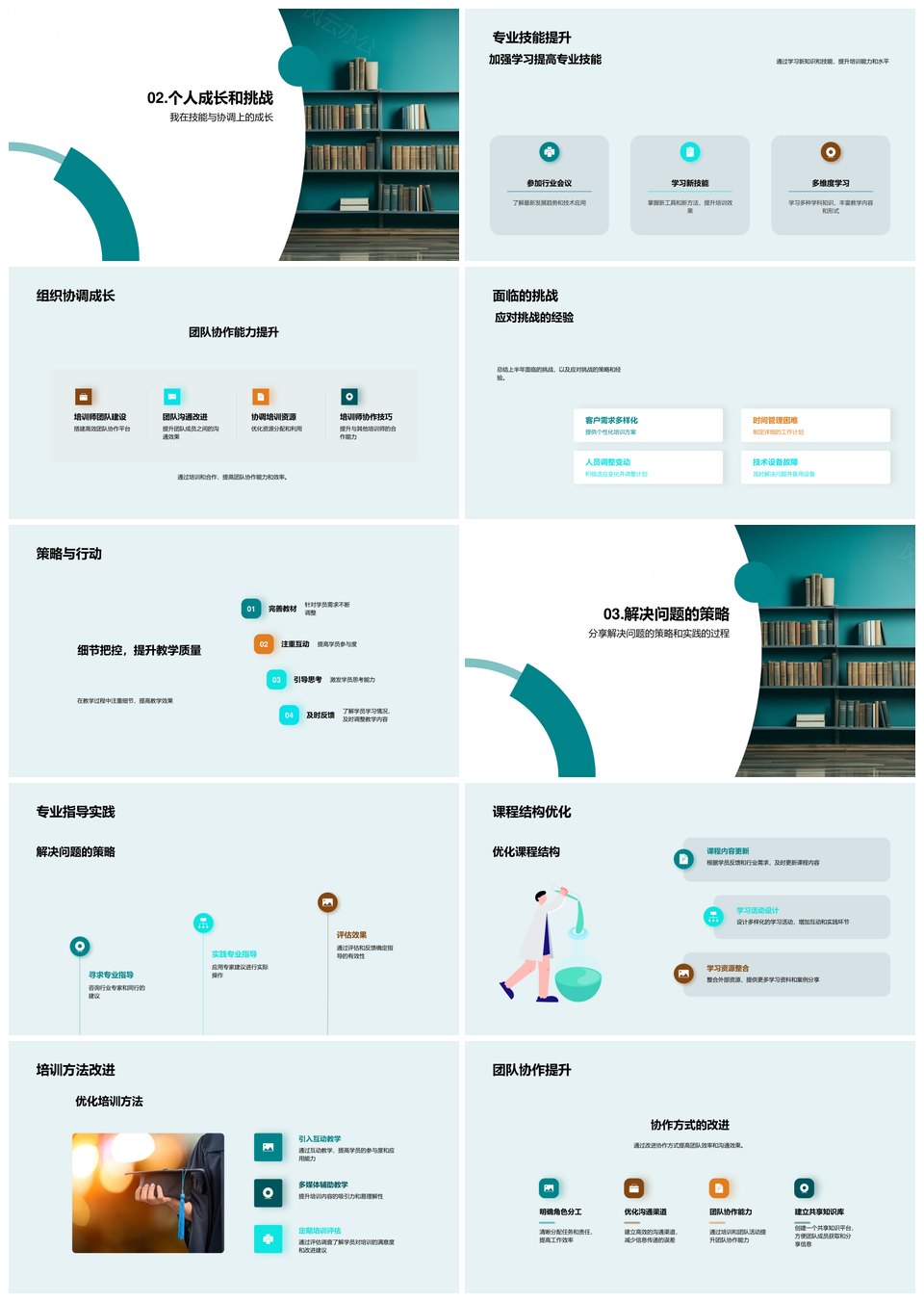 培训师年中反思自我提升与未来规划PPT模板