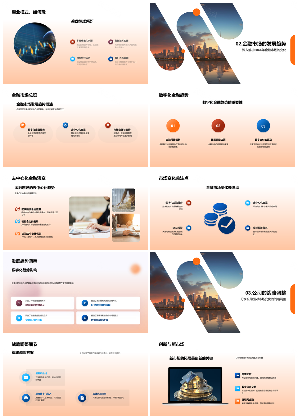 年金融市场与公司战略调整展望PPT模板