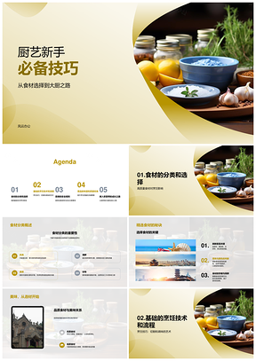 新手厨艺食材选择安全烹饪全面指南PPT模板