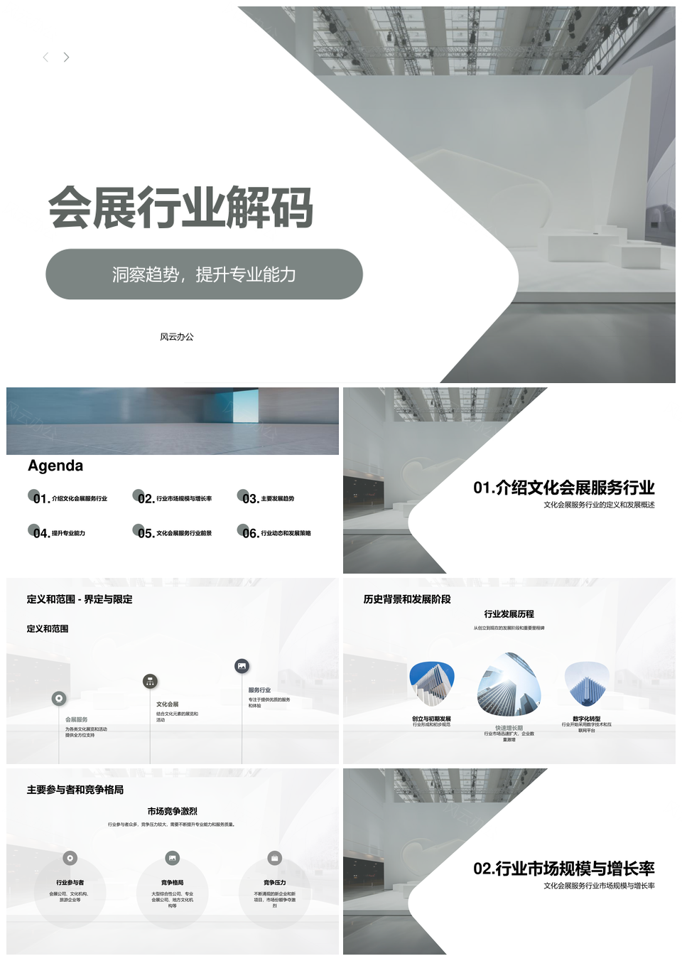 文化会展服务行业发展趋势与能力解析PPT模板