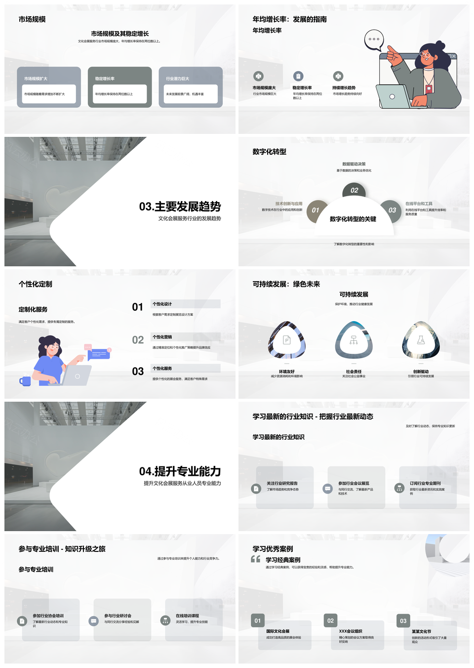 文化会展服务行业发展趋势与能力解析PPT模板