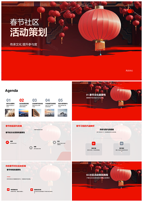 春节社区文化传承参与提升活动策划PPT模板
