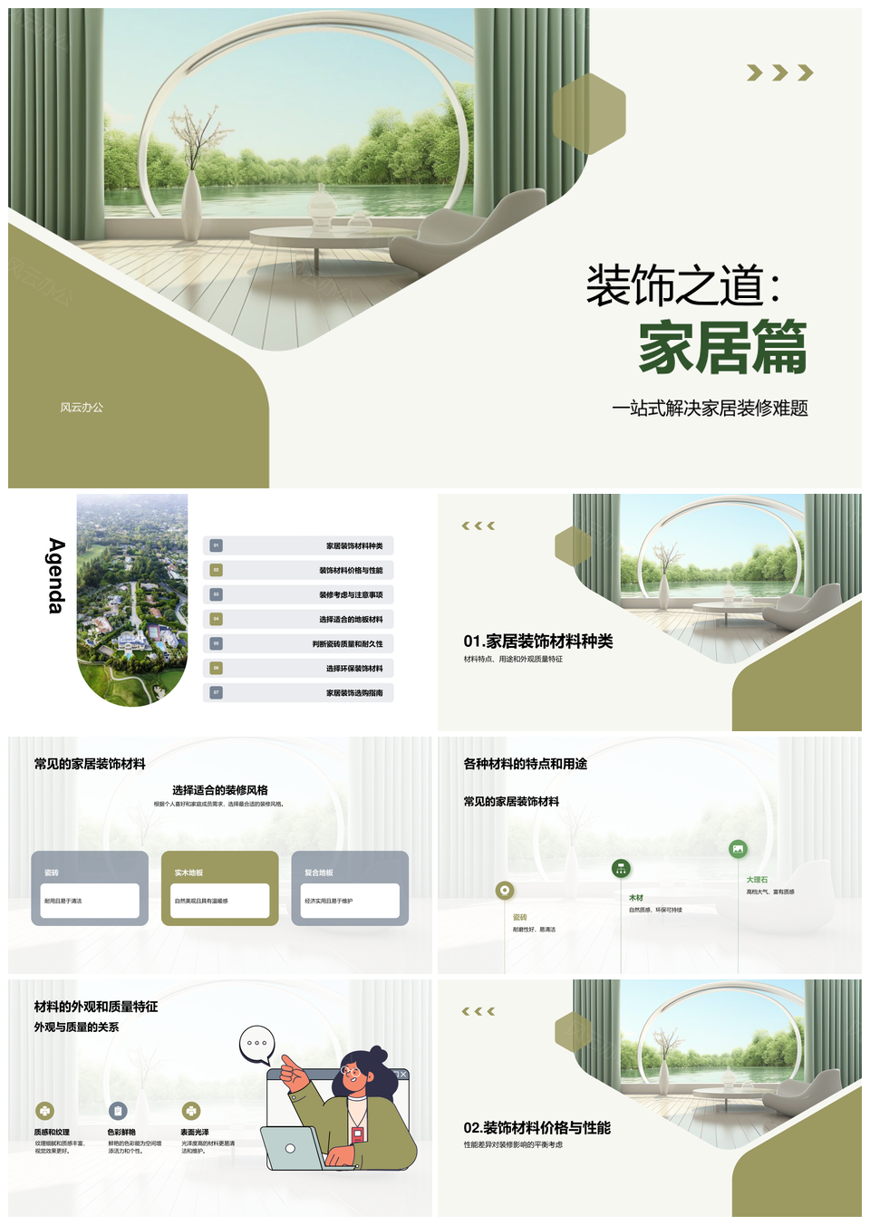 家居装饰材料精选指南特点用途价格PPT模板