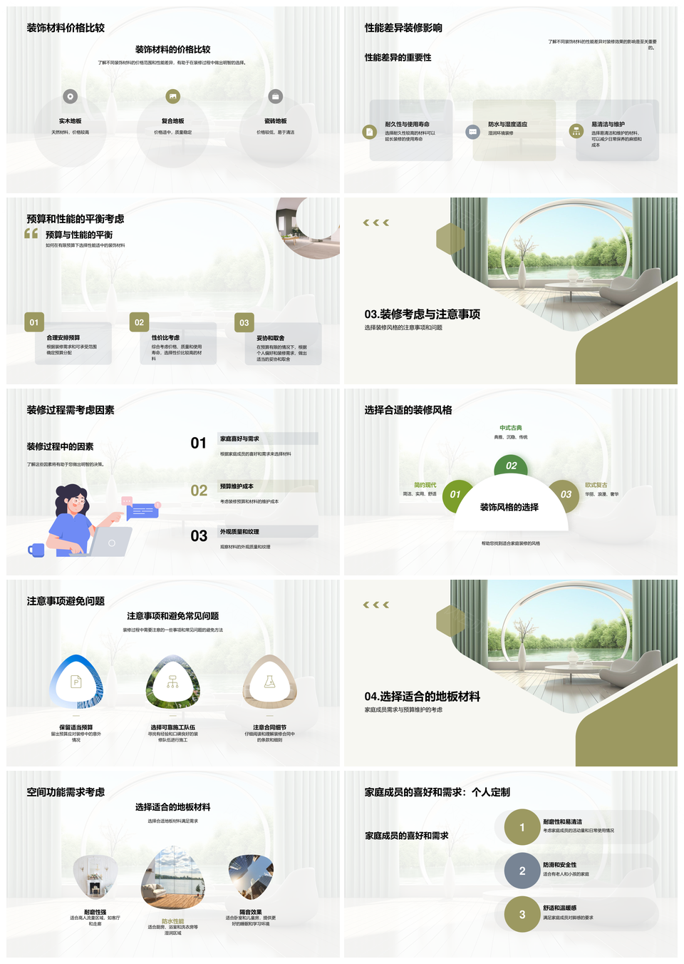 家居装饰材料精选指南特点用途价格PPT模板