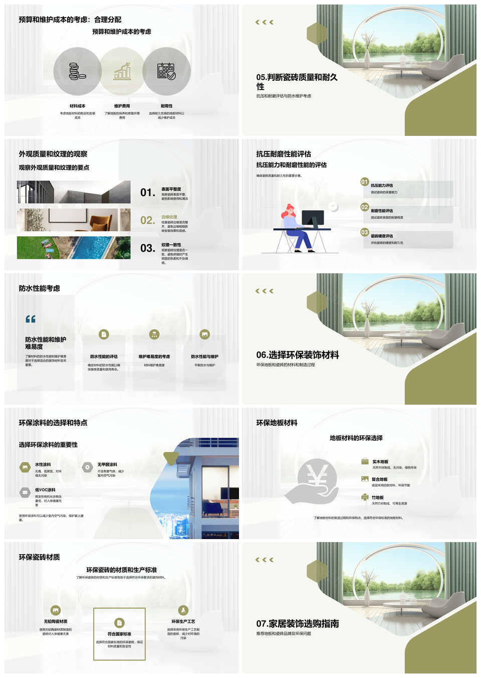 家居装饰材料精选指南特点用途价格PPT模板