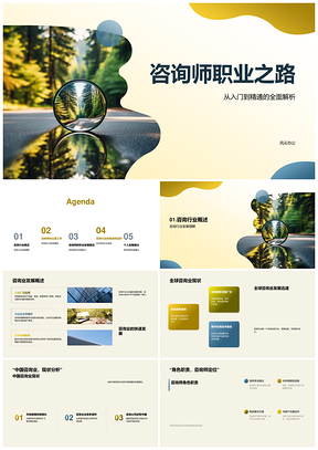 咨询师职业发展路线图行业策略报告PPT模板