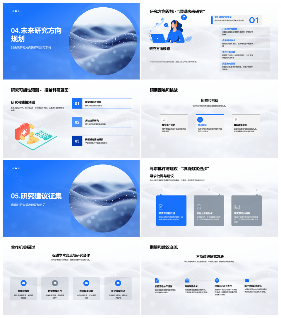 硕士研究生学术论坛项目研究PPT模板
