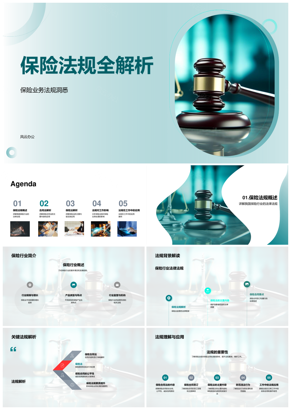 保险法规与业务处理培训解析PPT模板