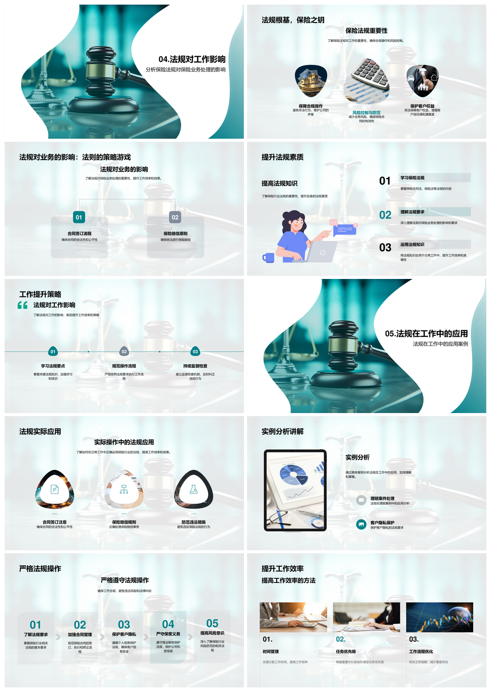 保险法规与业务处理培训解析PPT模板