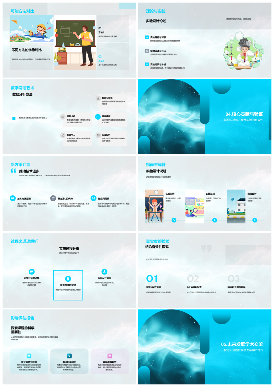 硕士论文科研价值社会影响技术路径答辩报告PPT模板