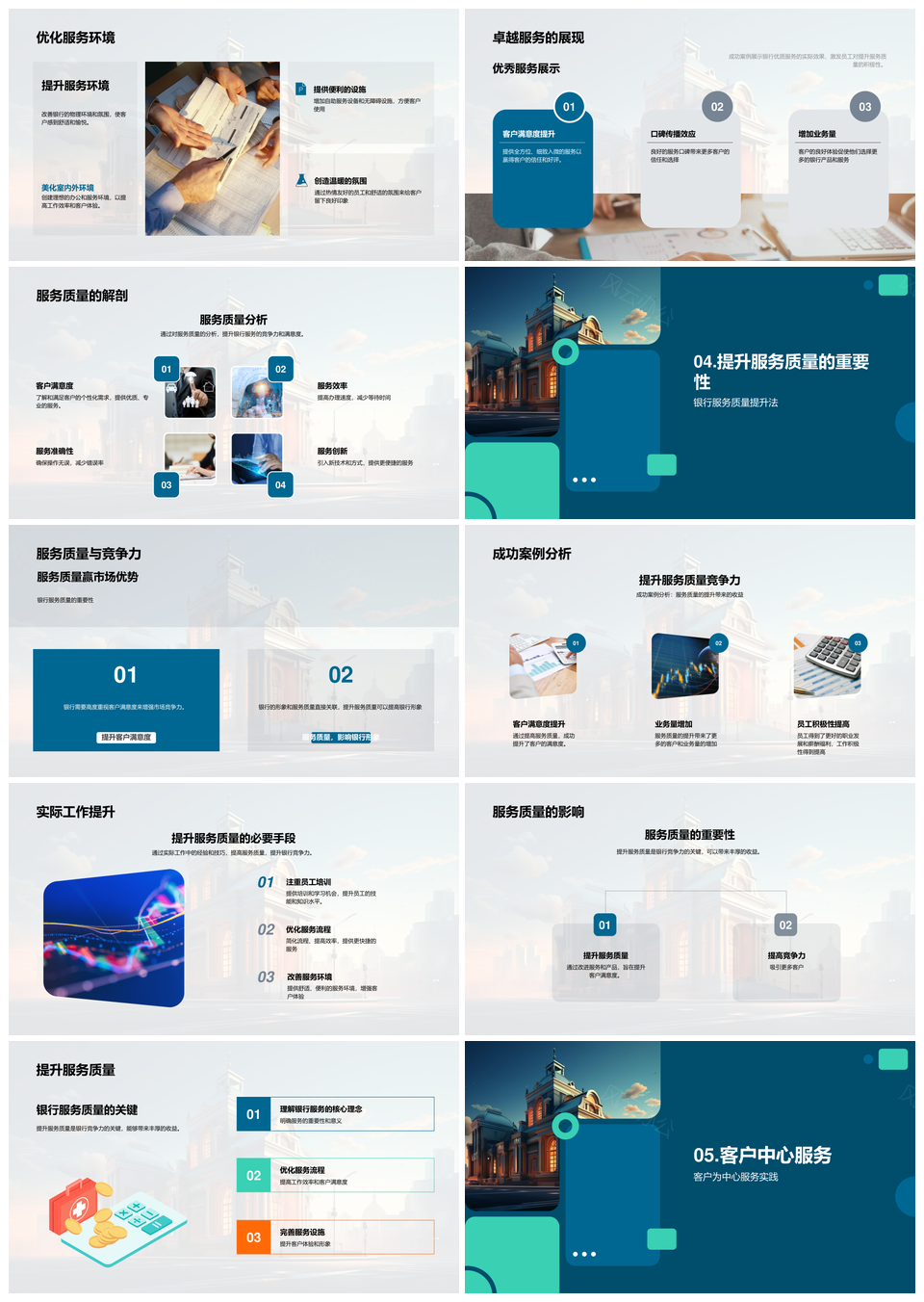 银行服务升级优化流程提升素质完善设施理论实践PPT模板