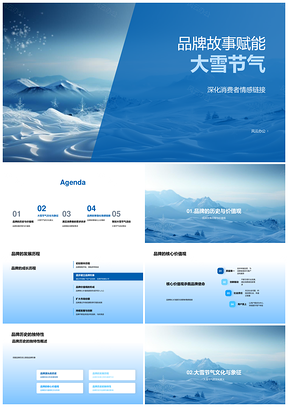 雪映品牌历程暖心链接价值观趋势PPT模板