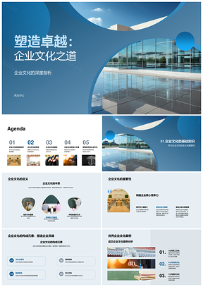卓越企业文化核心员工行为塑造企业形象长期PPT模板
