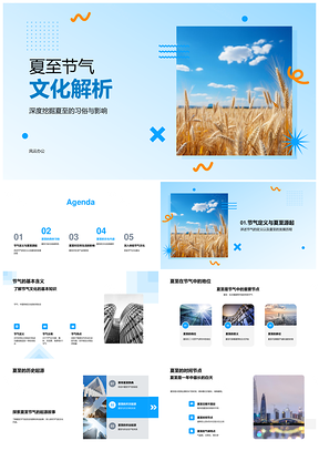 夏至节气习俗地域历史饮食文化解析PPT模板