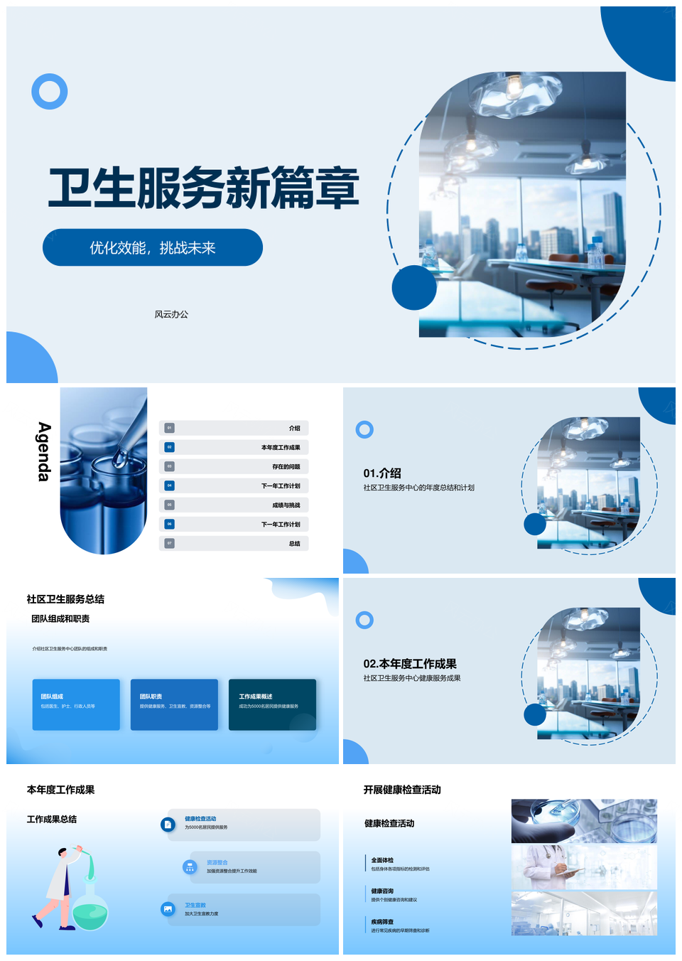 健康服务成果问题总结及资源整合计划PPT模板