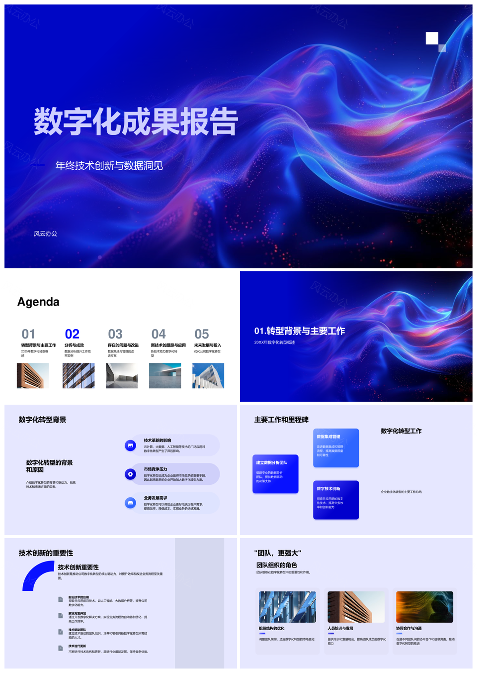 2025数字化转型技术创新数据集成管理提效竞优PPT模板