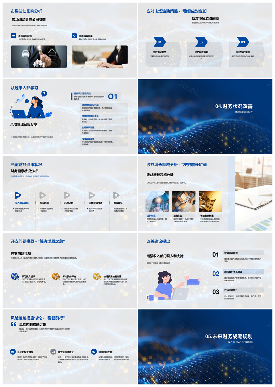 银行财务月报预算执行收益增长分析预期目标PPT模板