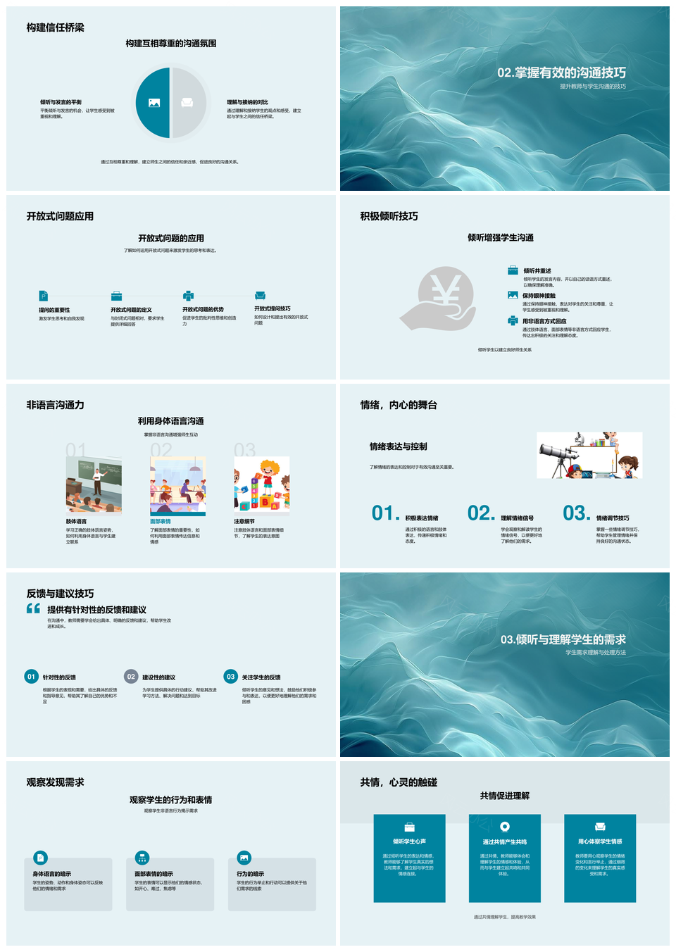 教师沟通技巧提效减压促成绩PPT模板