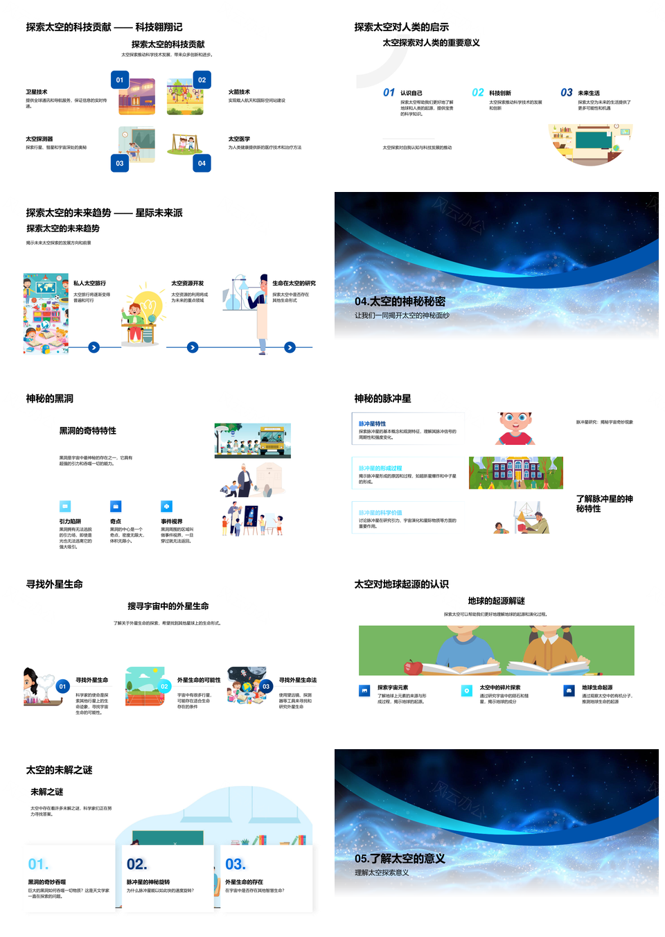 宇宙黑洞脉冲星外星生命探索教学课件